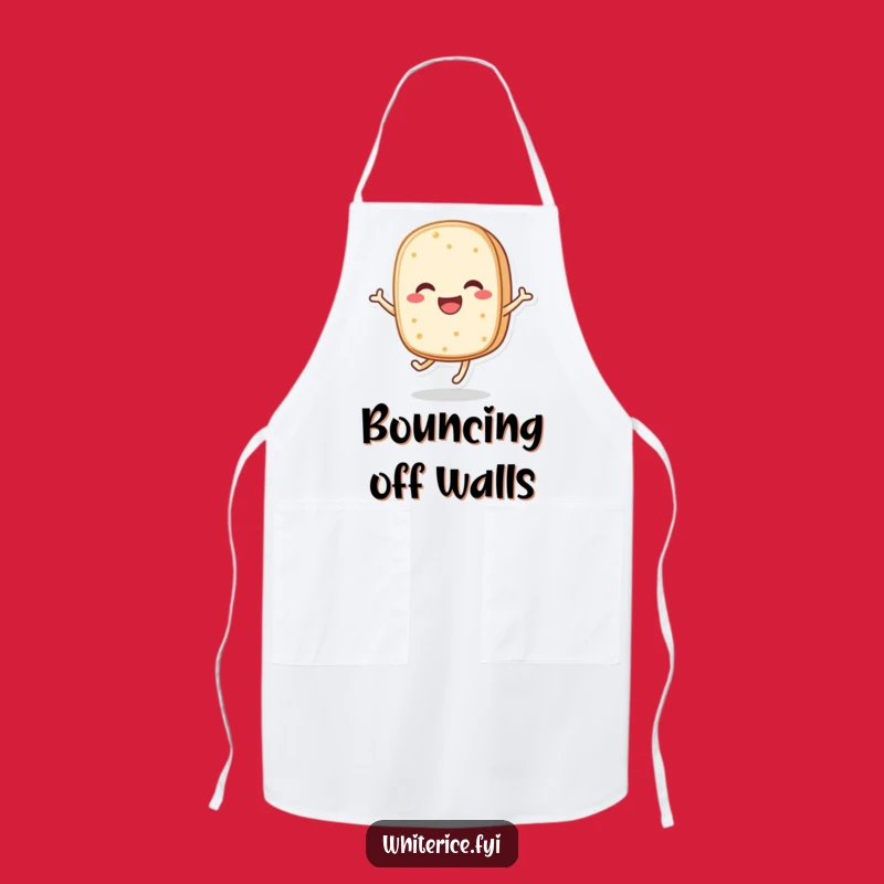Funny Rice Cake Apron: Durable Bouncing Design, Perfect for Kitchen and Funny Gifts