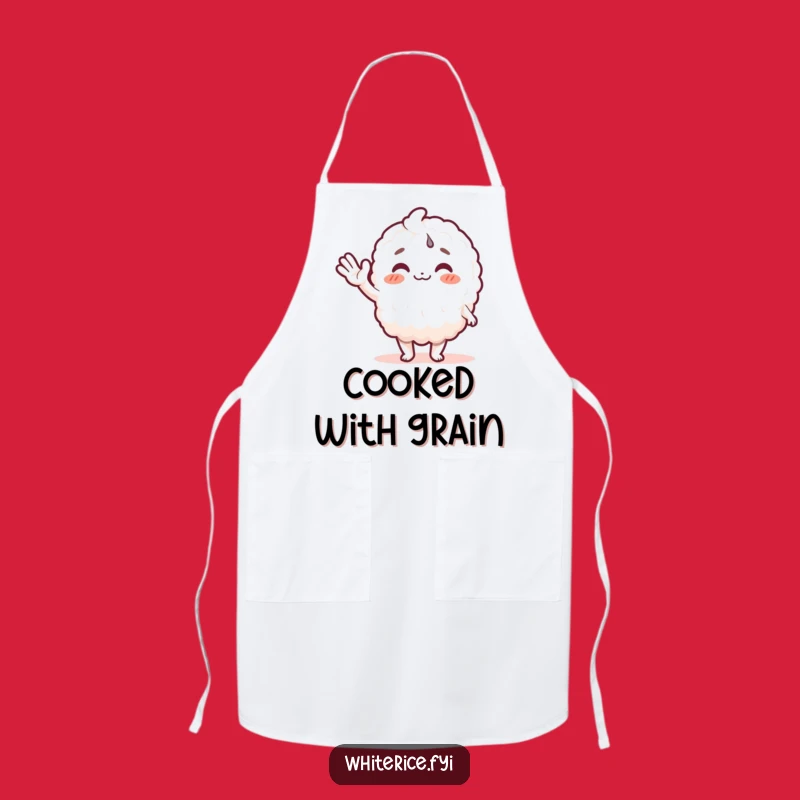 Funny Chef Rice Apron: Joyful Character Wave for Kitchen Fun