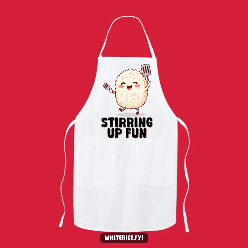 Funny Rice Dancing Apron: Cheerful Accessory for Kitchen Fun Gift