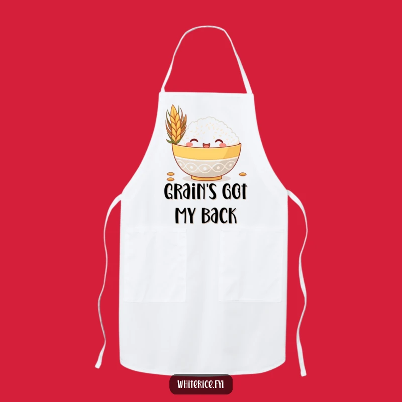 Funny Rice Bowl Apron, Chef's Hilarious Kitchen Accessory Gift