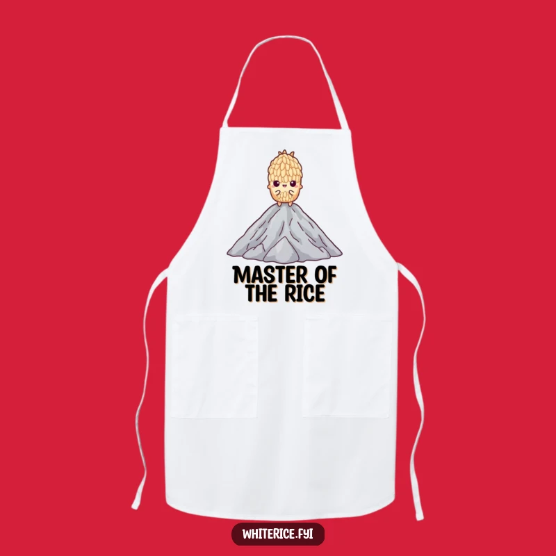 Funny Rice Apron: Cook with Determination and Standing Grain Spirit
