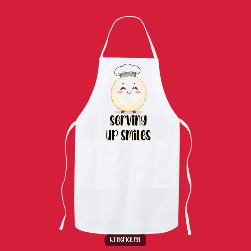 Funny Chef Rice Grain Apron: Cute Character Kitchen Apron Funny Gift