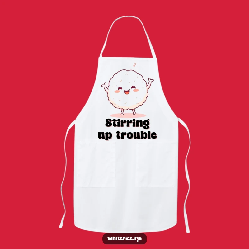 Funny Dancing Rice Apron: Cook with Joy in This Happy Glob's Cheerful Style