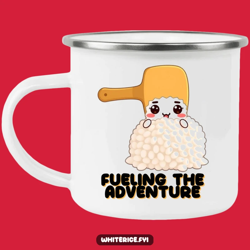Funny Rice Paddle Camping Mug: Sturdy Character Mug, Perfect Outdoor Funny Gift!