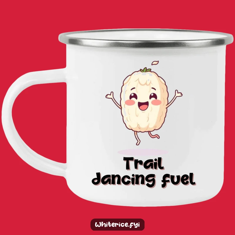Funny Dancing Rice Grain Camping Mug: Outdoor Joyful Character Cup, Great Gift!