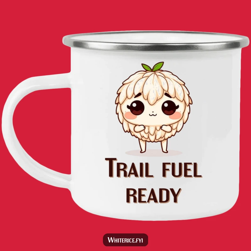 Funny Determined Rice Camping Mug - Bold Adventures, Perfect Outdoor Gift