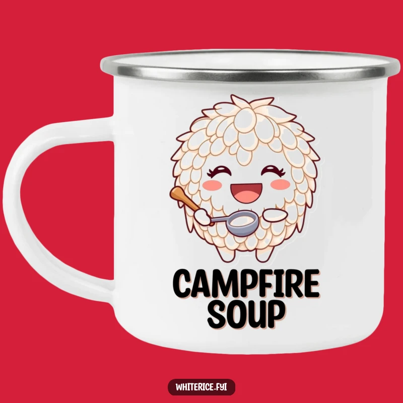 Funny Happy Rice Camping Mug - Fuel Your Adventures with Joy!