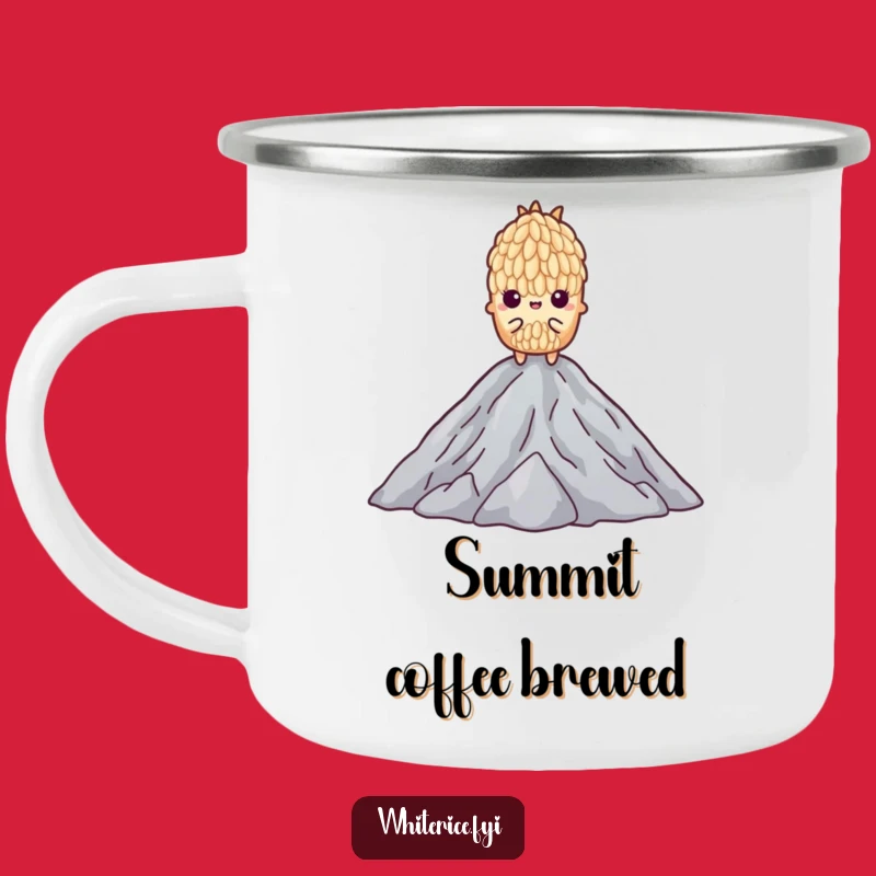 Funny Rice Camping Mug: Stay Determined on Your Adventures