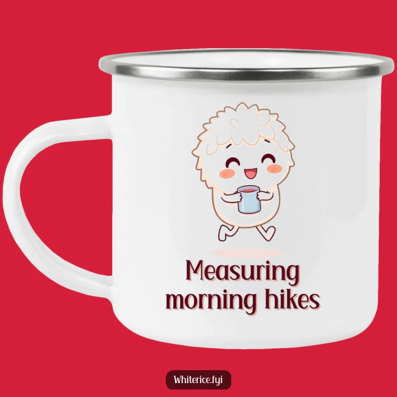 Durable Funny Rice Skipping Camping Mug: For Joyful Sips Outdoors