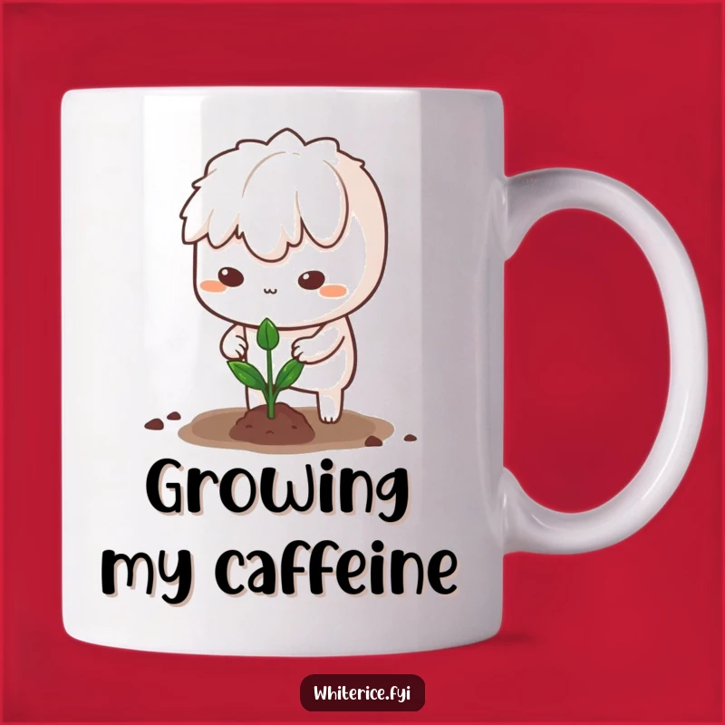 Funny Determined Rice Mug: A Humorous Gift for Gardeners & Dreamers