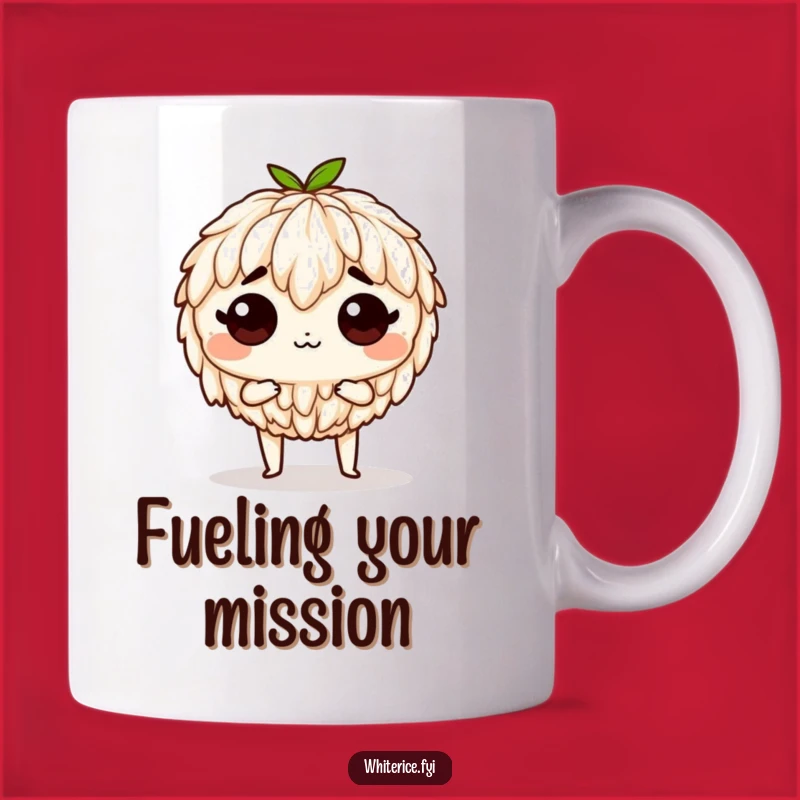 Funny Determined Rice Mug - Ready to Eat Humor, Perfect Food Lover Gift