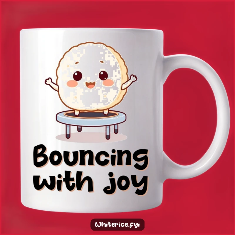 Funny Rice Cake Mug: Bouncing Giggles with this Trampoline Treat Gift