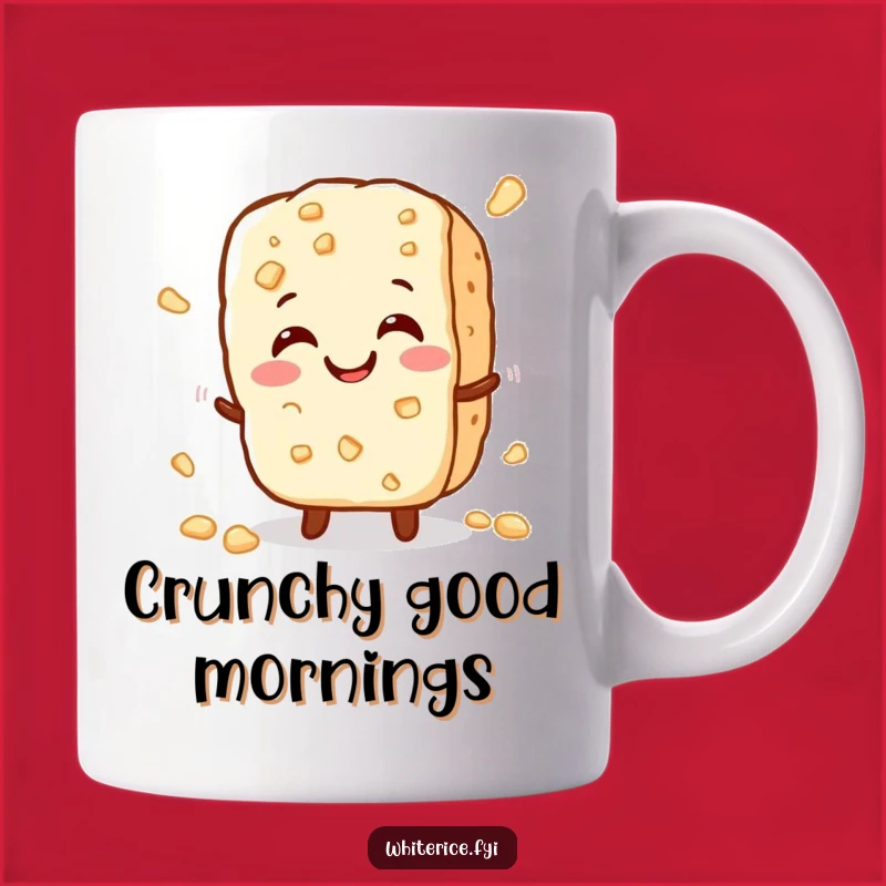 Funny Rice Cracker Mug - Happy Crunch Perfect Funny Gift