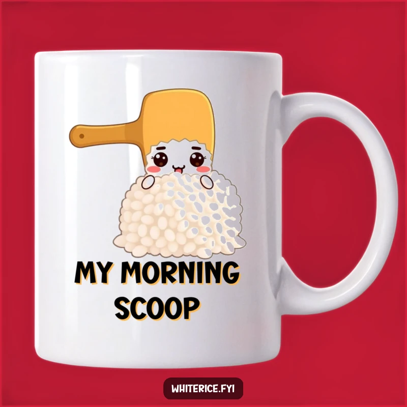 Funny Rice Paddle Mug: Determined Character, Perfect Humorous Gift for Rice Enthusiasts