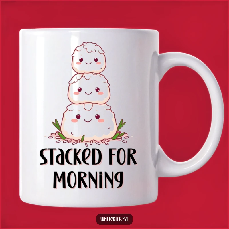 Funny Rice Pyramid Mug: A Stack of Smiles & Humorous Joy