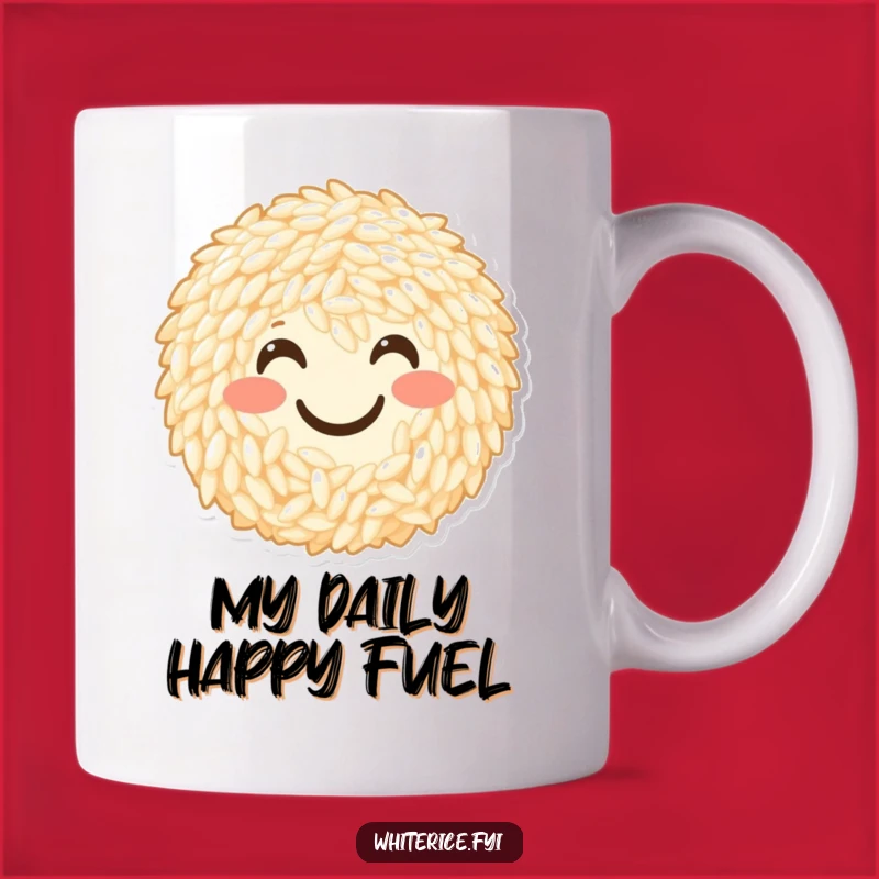 Funny Smiley Rice Mug: A Cheerful Glob of Happiness Gift