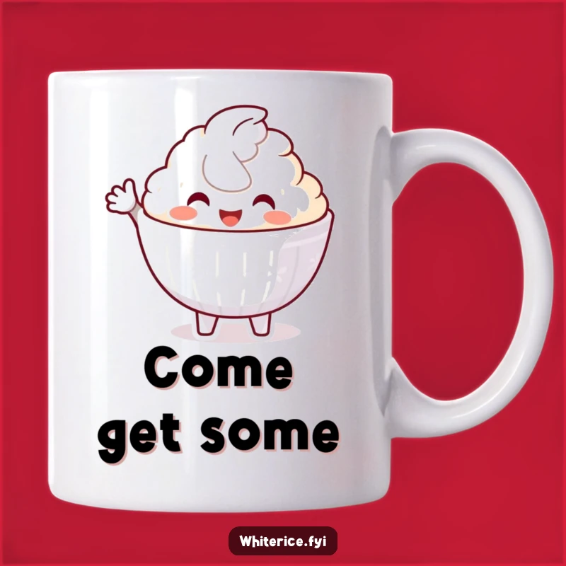 Funny Welcoming Rice Bowl Mug: Hilarious Character Gift for Hospitality!