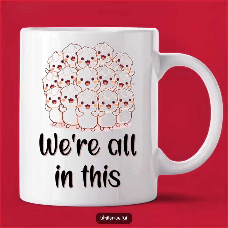 Funny Wiggling Rice Mug: Hilarious Pile of Grains Gift for Joyful Mornings!