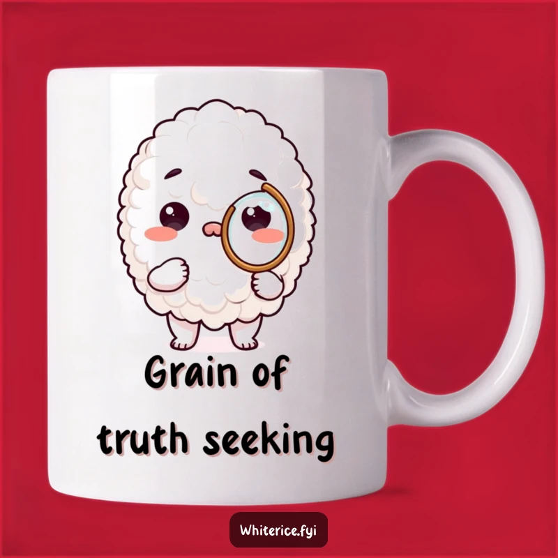 Funny Rice Magnifying Glass Mug: A Curious Gourmet's Perfect Funny Gift!