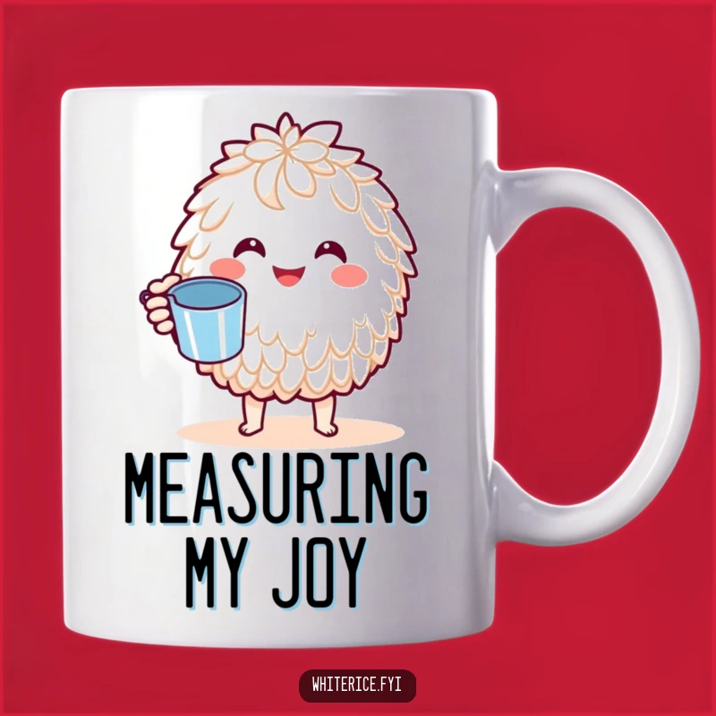 Funny Basmati Rice Joy Mug: Kawaii Chef Gift, Perfect for Measuring Fun