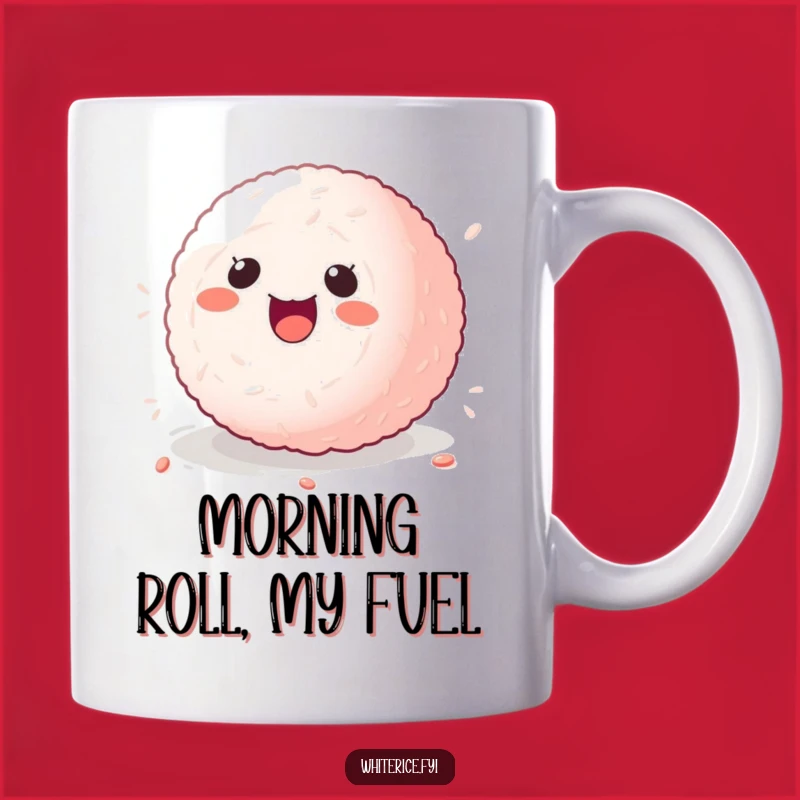 Funny Sticky Rice Ball Mug: Joyful Kawaii Character, Perfect Foodie Gift