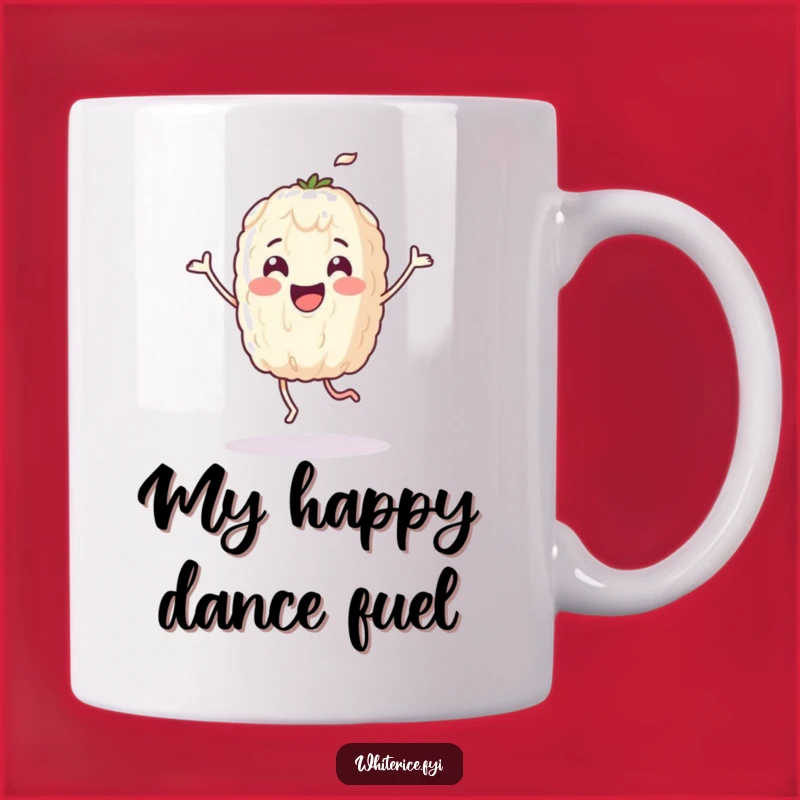 Funny Dancing Rice Grain Mug: Joyful Character Art, Perfect Humorous Gift!