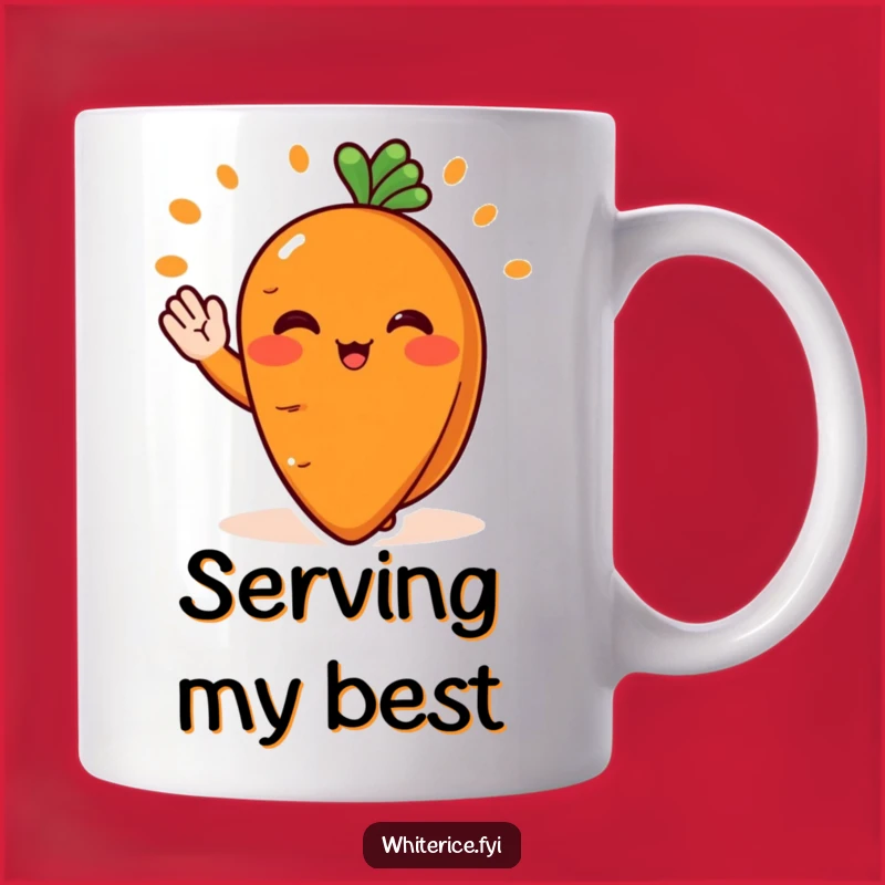 Funny Carrot Chef Mug: Cheerful Slice Serving Portions, a Veggie Gift