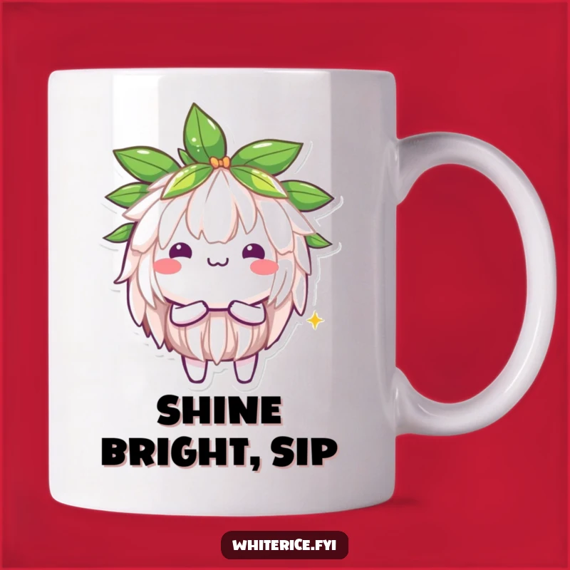 Funny Jasmine Rice Shine Mug: Brilliant Kawaii Character, Perfect Gift