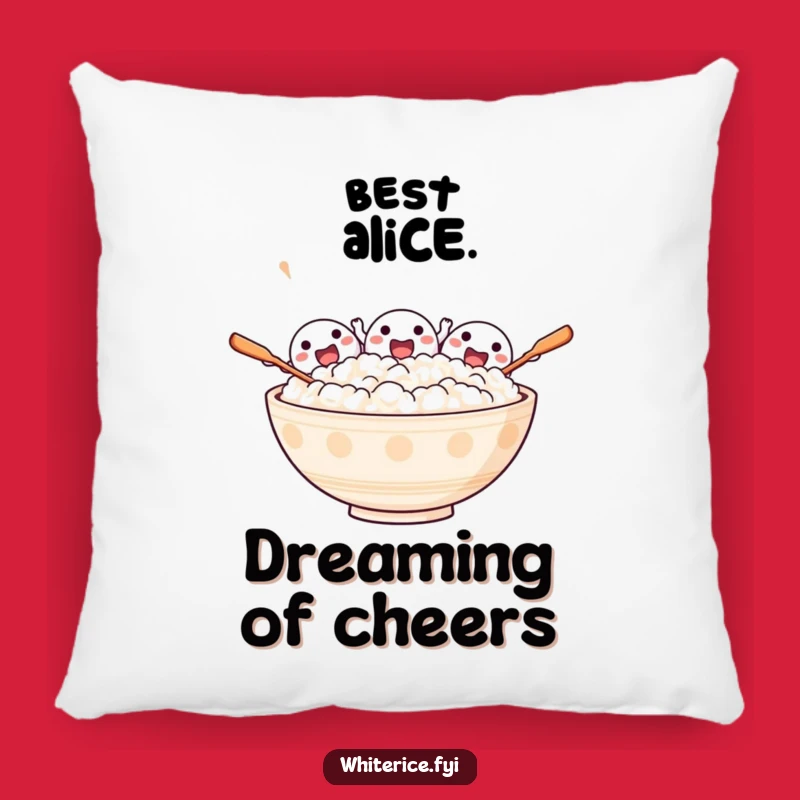 Funny Excited Rice Pillow: Cheering Decor, Joyful Character Cushion, Fun Gift!