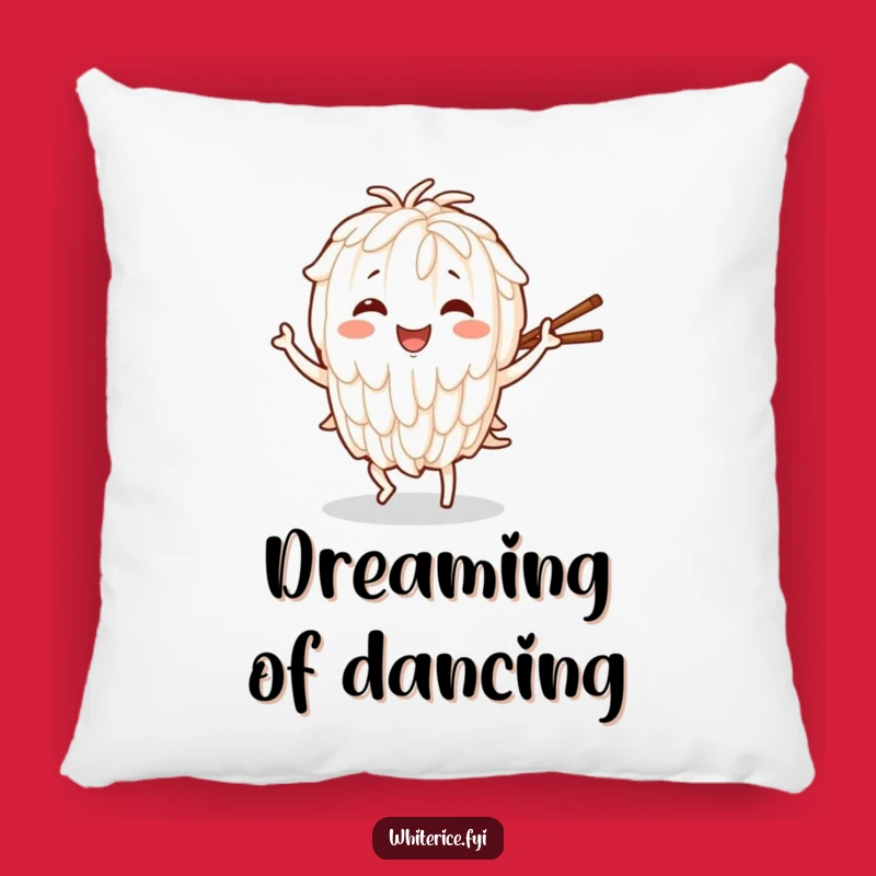 Funny Dancing Rice Pillow: Joyful Character with Chopsticks, Cozy Decor