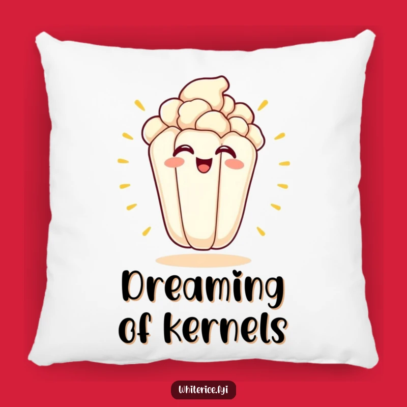 Comforting Funny Kawaii Popcorn Pillow with Excited Pop
