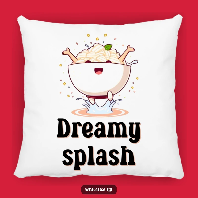 Funny Kawaii Rice Bowl Pillow: Soft & Hilarious Comfort for Home Gift