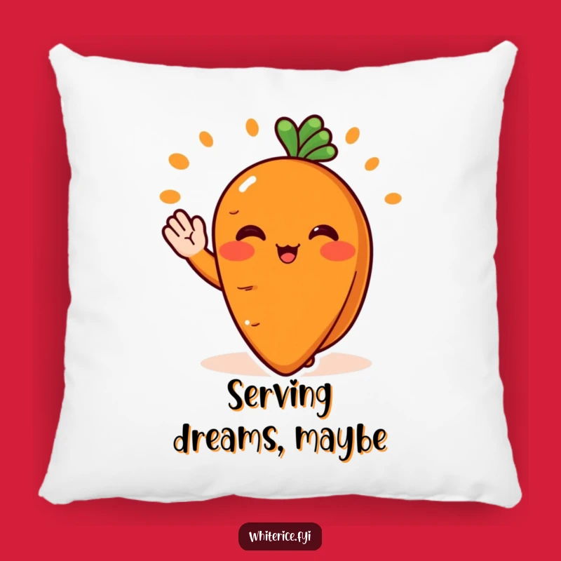 Funny Carrot Chef Pillow: Cheerful Slice Serving, Comfy Gift