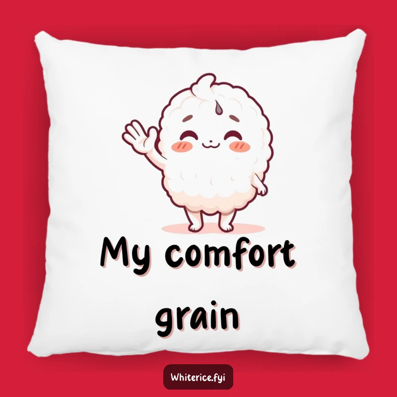 Funny Cozy Rice Pillow: Soft Character Wave for Comfort Gift