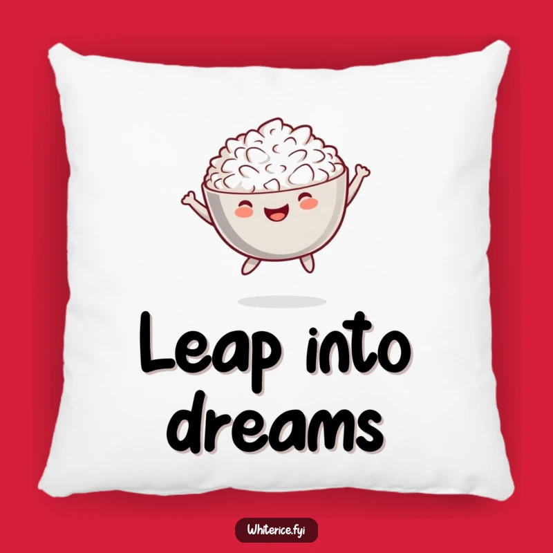 Funny Jumping Rice Pillow - Cozy Playful Food Decor Gift