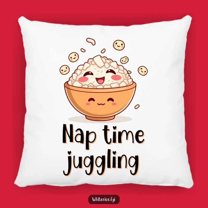Funny Rice Bowl Pillow: Soft Giggling Character, a Comfy Funny Gift for Relaxation