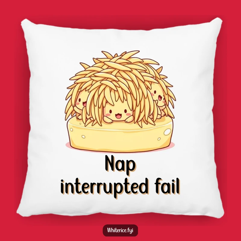 Funny Slipping Rice Pillow: Butter Chaos Decor, Comfy Character Cushion, Funny Gift!