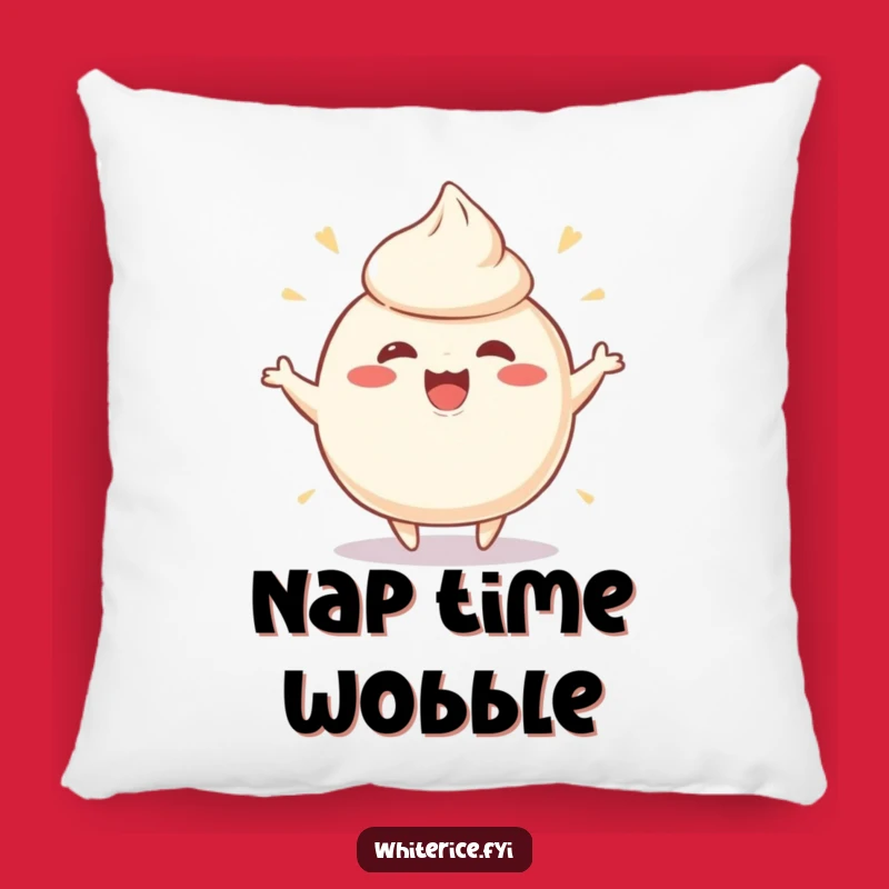 Funny Wobbly Rice Pudding Pillow - Cozy Wobble Perfect Funny Gift