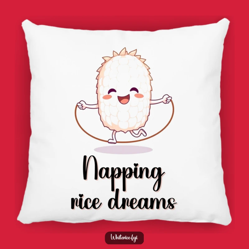 Funny Rice Jumps Rope Pillow: Cozy Comfort with a Hilarious Fitness Grain