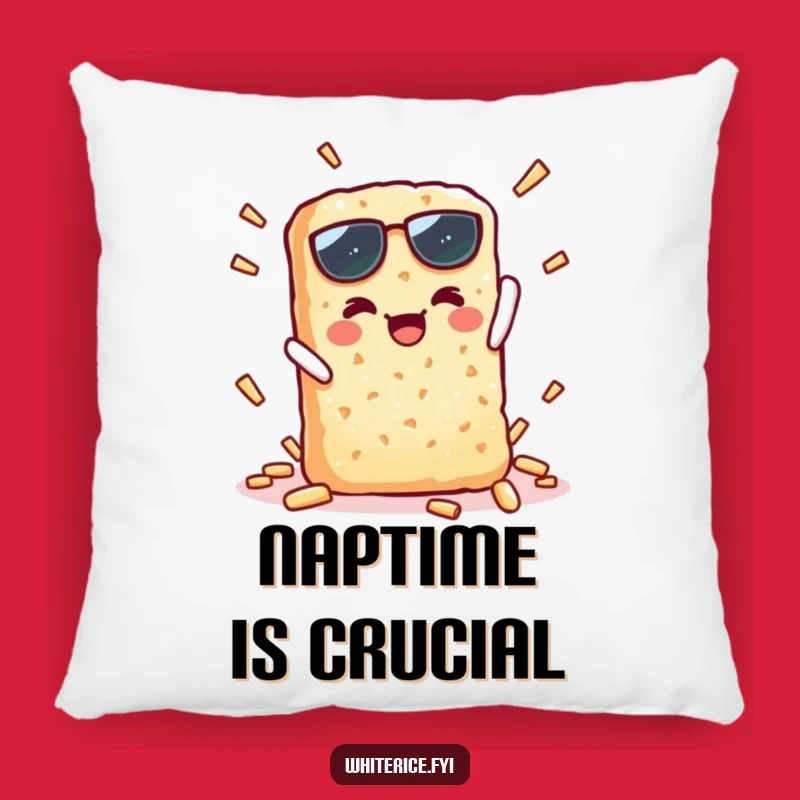 Funny Rice Cracker Snap Pillow: Kawaii Comfort & Crisp Humor Gift