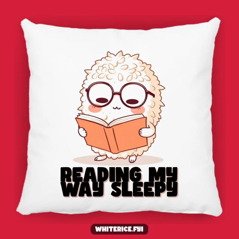Funny Rice Bookworm Pillow: Cozy Reading, Perfect Funny Gift for Lounging