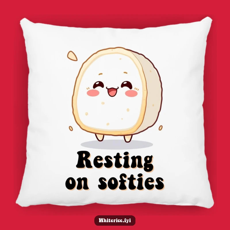 Comforting Funny Kawaii Rice Cake Pillow with Cheerful Bounce