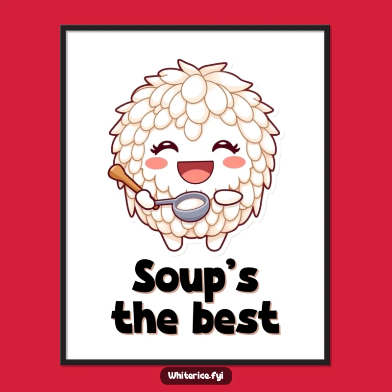 Funny Happy Rice Digital Art - Instant Culinary Joy Decor!