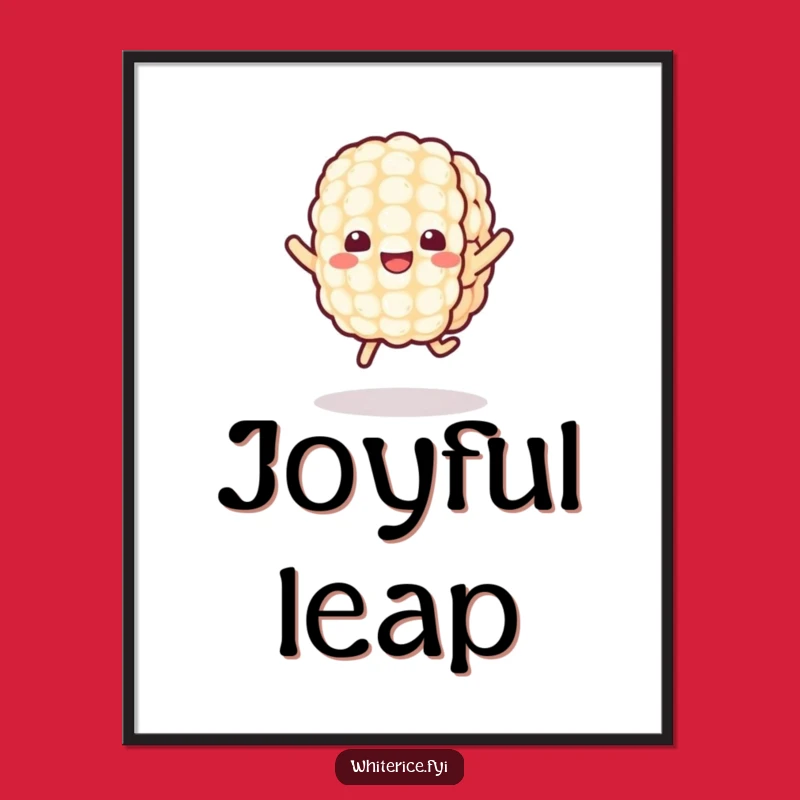 Funny Kawaii Rice Digital Art: Instant Joyful Energy