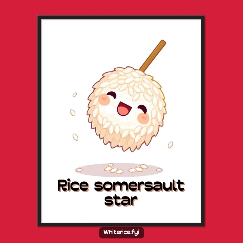 Funny Playful Rice Digital Art - Instant Whimsy for Humorous Walls
