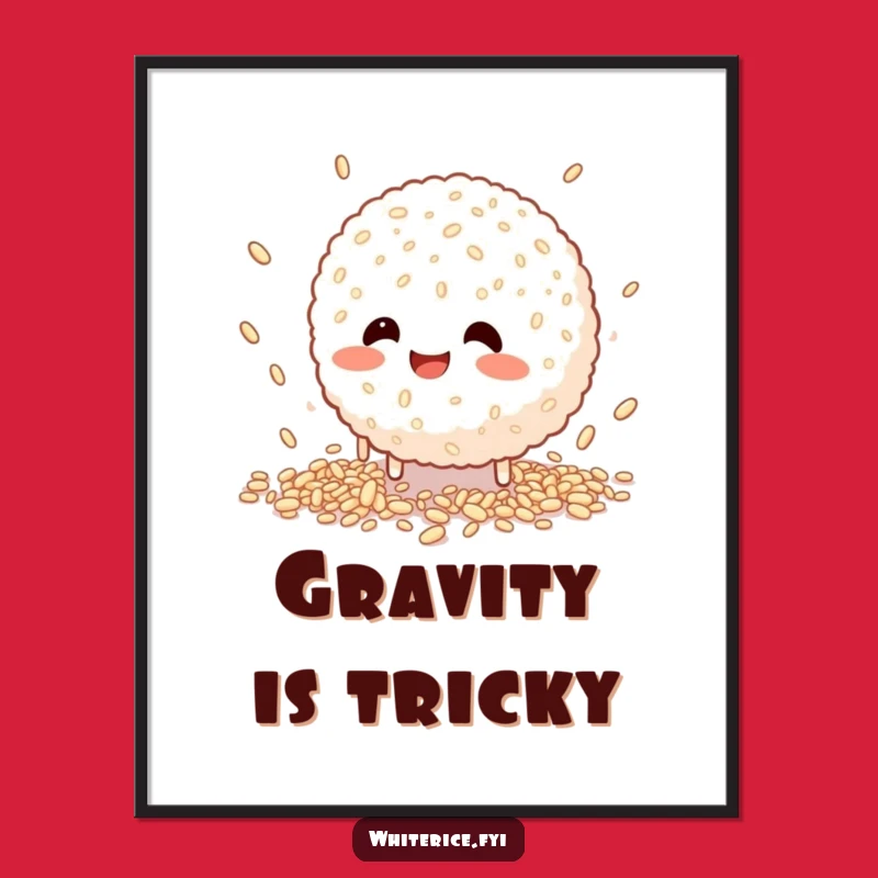 Funny Rice Ball Digital Art: Clumsy Charm For Instant Smiles!