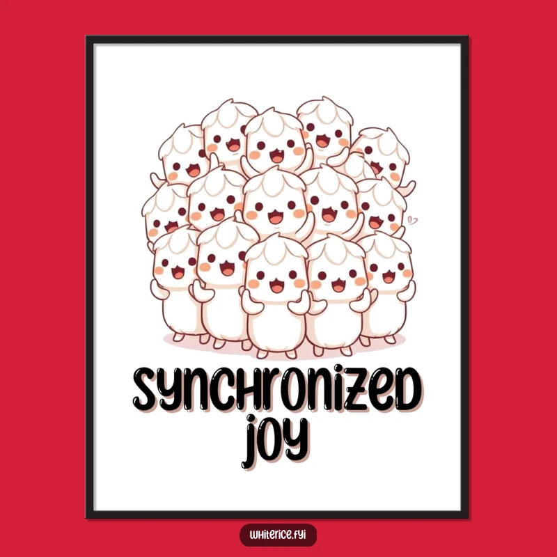 Funny Wiggling Rice Digital Print: Instant Synchronized Cartoon Art!