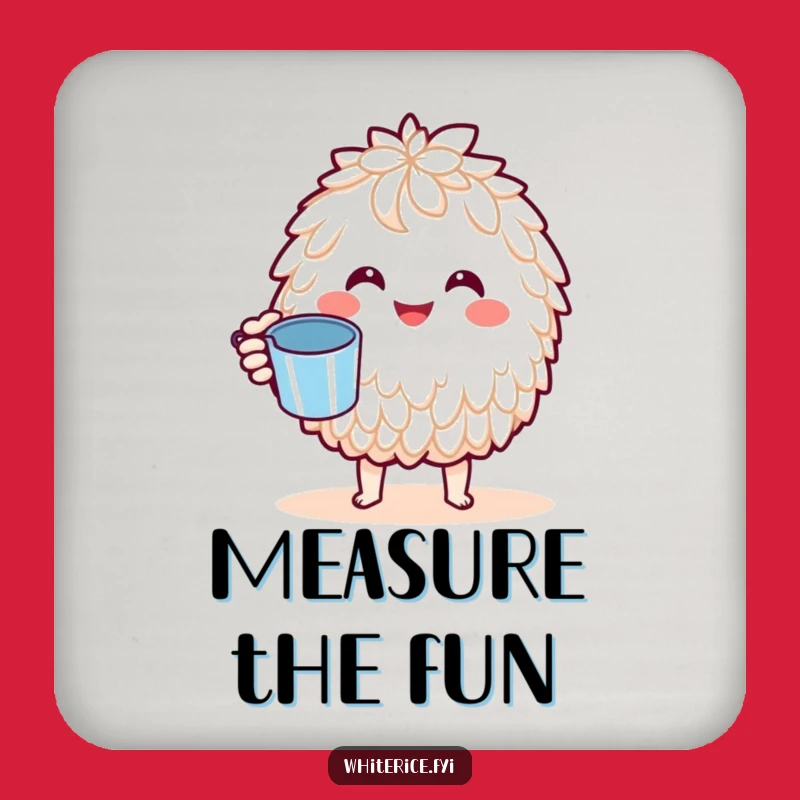 Funny Basmati Rice Joy Coaster: Kawaii Chef Decor, Perfect Table Protector