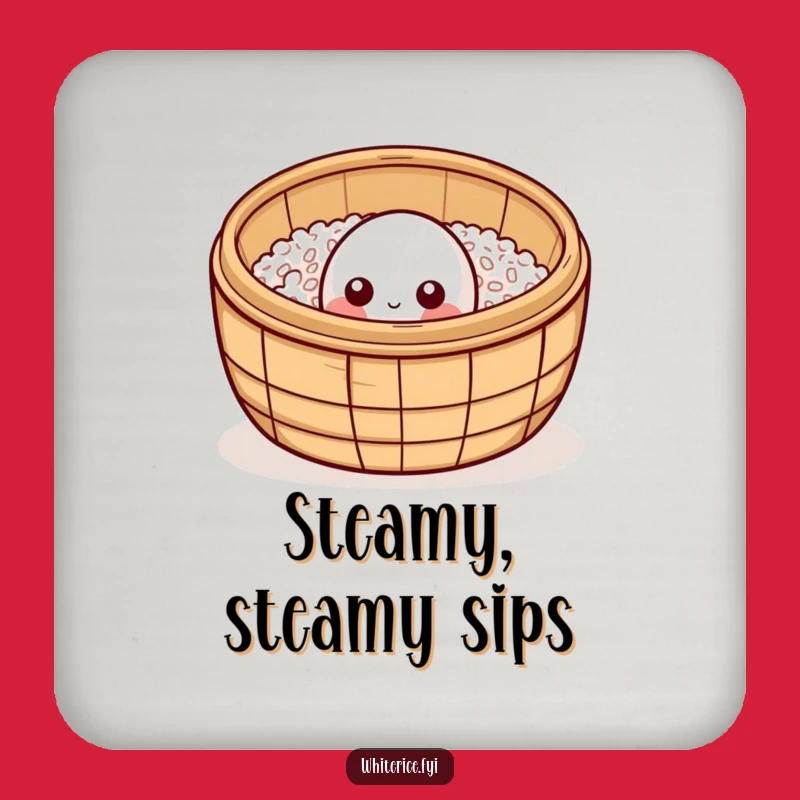 Funny Curious Rice Coaster - Steamed Grain Peek Drink Gift