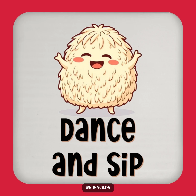 Funny Dancing Rice Coaster - Protect Surfaces with Playful Moves!